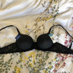 NEW Lily of France Black Push Up Bra 34C